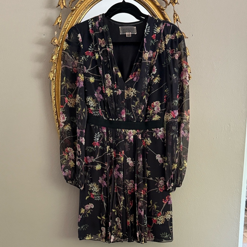 Giambattista Valli Black floral silk Dress